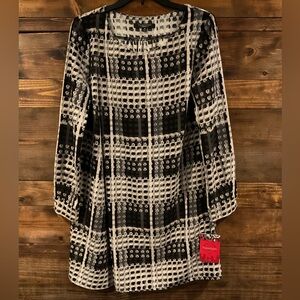 THAKOON for DesignNation NWT Black/White Plaid & Dot Dress Missy Medium